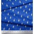 thumbnail image 2 of Soimoi Blue polyester Crepe Fabric Spider,Web & Vintage Bottle Decor Fabric Printed Yard 52 Inch Wide, 2 of 2