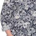 thumbnail image 6 of White Mark Casual Floral Print 3/4 Sleeve Blouse and Palazzo Pant Clothing Set, 2-Piece, Women's Plus, 6 of 7