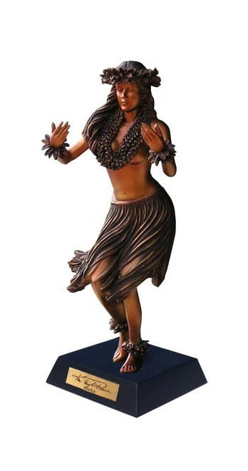 KAMALANI CHIEF'S CHILD  Hawaiian Hula Man Male Dancer Statue Kim Taylor Reece 