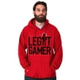 thumbnail image 3 of Legit Gamer Video Games Nerdy Geeky Men's Big & Tall Graphic Hoodie Brisco Brands 5X, 3 of 4