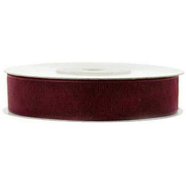 Sheer Organza Ribbon, 5/8-inch, 25-yard, Wine