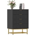 thumbnail image 1 of Qinaqin 4 Cajón Tela cm de Profundidadresser con Madera Top Pequeño Almacenamiento Chest para Clothes Ideal as a Moderno Nightstand o End Mesa, 1 of 7