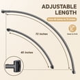 thumbnail image 3 of Curved Shower Curtain Rod, 45-72" Adjustable Rustproof Steel Tension Rod,Drill Required, Black, 3 of 6