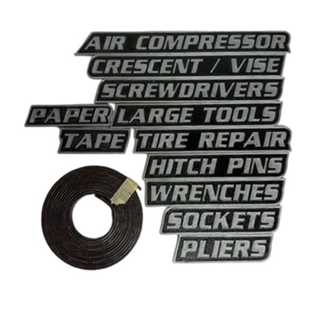 3D Printed Reusable Toolbox Labels Pack Organize Your Steel Tool Storage System