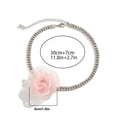 thumbnail image 4 of LYMAYTER Ras du Cou pour Filles Ras du Cou pour Femmes - Chaîne, Brillant, Ajustable, Rétro Fait Main Fleur Rose, 4 of 7