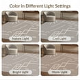 thumbnail image 7 of ODIKA 3'x5' Grey Beige Modern Abstract Geometric Washable Throw Rug Contemporary Minimalist Design with Intersecting for Entryway, Kitchen, Mudroom, Stain Resistant, Low Profile, Non-Slip, 7 of 7