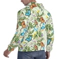 thumbnail image 6 of Naloa Meadow Plants And Butterflies Men's Casual Hooded Collar Drawstring Hoodies Pullover Sweatshirts Casual Long Sleeve Shirts-4X-Large, 6 of 7