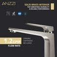thumbnail image 6 of ANZZI Single Handle Single Hole Bathroom Vessel Sink Faucet With Pop-up Drain in Brushed Nickel, 6 of 8