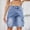 *Blue, variant on ClodeEU Women's Straight Leg Cargo Denim Knee Length Shorts with Side Pockets,Casual Baggy Jean Bermuda Pants Blue,Womens Plus M