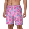 thumbnail image 2 of Xecao Pink Donuts for Men's Swimming Trunks Swim Trunks Quick Dry Swim Shorts with Mesh Lining Funny Swimwear Bathing Suits, 2 of 9