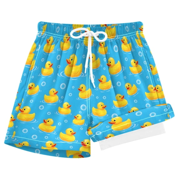 joogoo Cute Ducks Bubbles Boys Swim Trunks Beach Swimsuit Shorts Boxer 8Y