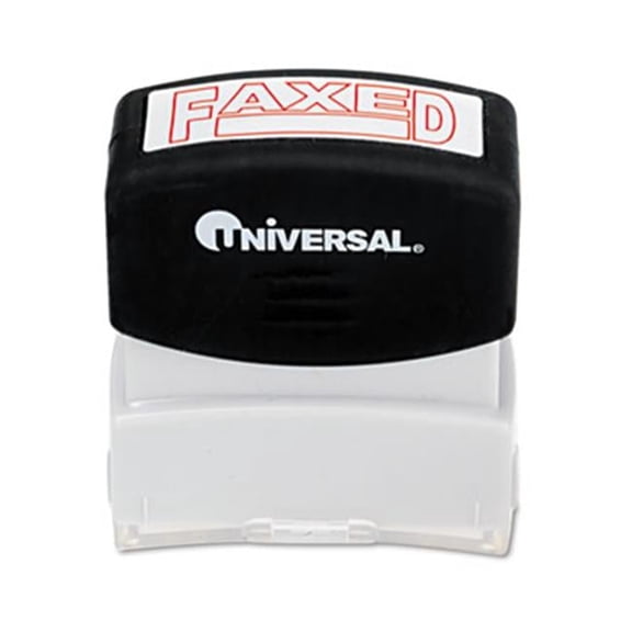 Universal  Message Stamp, FAXED, Pre-Inked-Re-Inkable, Red