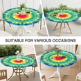 thumbnail image 7 of Colorful Tie Dye Blossom Pattern Round Fitted Tablecloth with Elastic Edge,Dining Table Cover Waterproof,Outdoor Round Tablecloth for Camping,Dining,Indoor and Outdoor, 7 of 7
