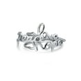thumbnail image 2 of Bling Jewelry Womens Sterling Silver Ring Set with Peace Love Hope Inspirational Words, 2 of 6
