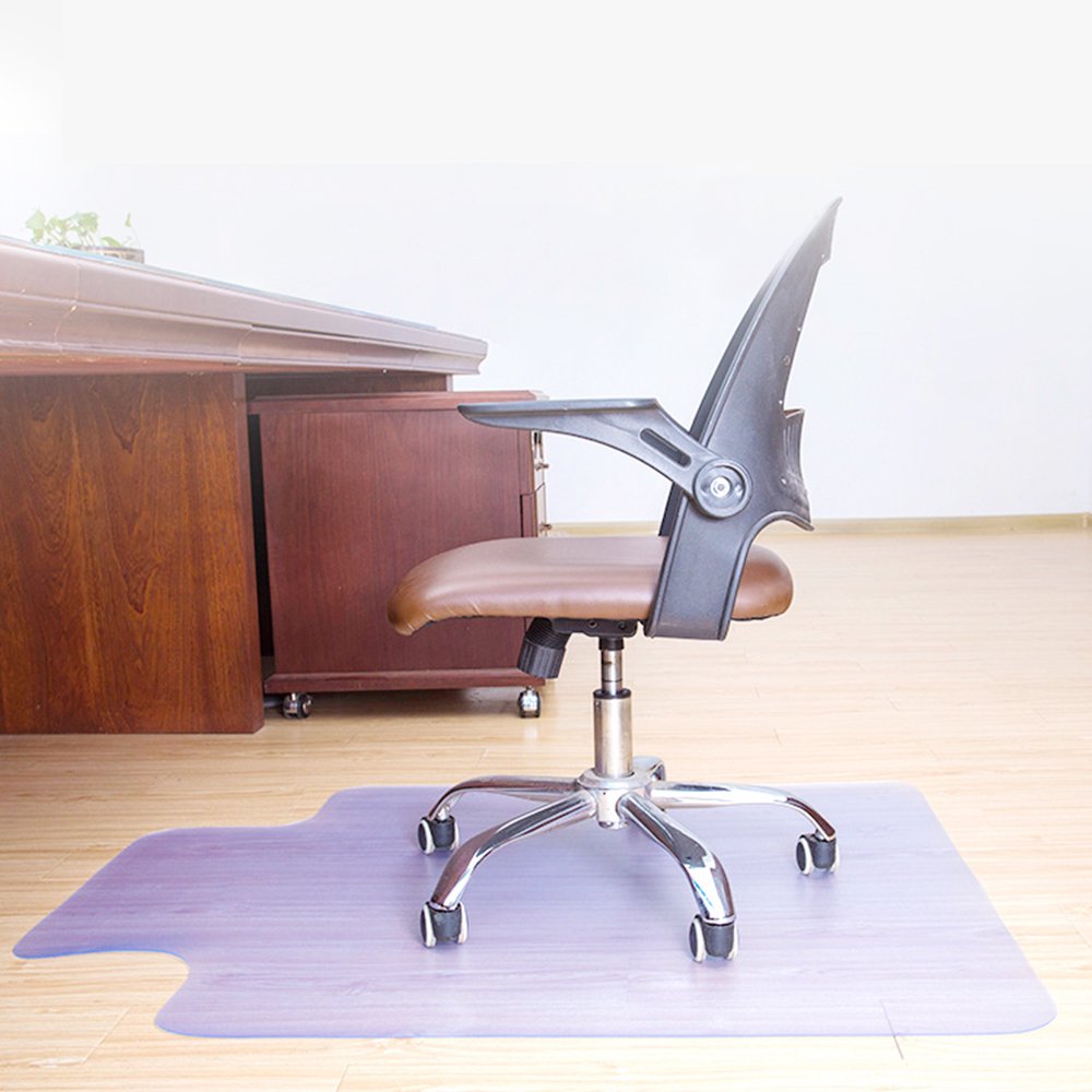 Office Chair Mat for Hard Floor with Lip, Clear PVC Hardwood Floor Mat