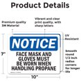 thumbnail image 2 of (2 Pack) Face Mask And Gloves Must Be Worn When Handling OSHA Notice Sign, 2 of 7