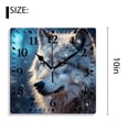 thumbnail image 2 of 10 Inch Wall Clock Battery Operated Silent Clock Decorative for Office, Kitchen, Outdoor, Living RoomWolf on Snow Winter Landscape with Snowflake Exquisite, 2 of 4