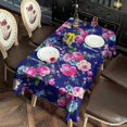 thumbnail image 5 of Pioneer Flower Floral Print Pattern Rectangle Tablecloth 60"x120",Waterproof Polyester Rectangle Table Cloth, Wipeable Spillproof Polyester Tablecloth for Dining, Camping, Indoor and Outdoor, 5 of 6
