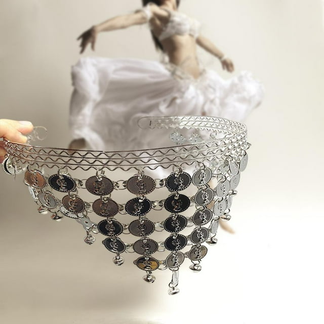 Diadema para danza del vientre BLESIY Tocado de danza del vientre Triángulo de geometría