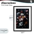thumbnail image 4 of Stupell Industries Transitional Midnight Garden Velvet Florals Black Framed Print Under Glass, 14 x 20, by Creative Studio, 4 of 8