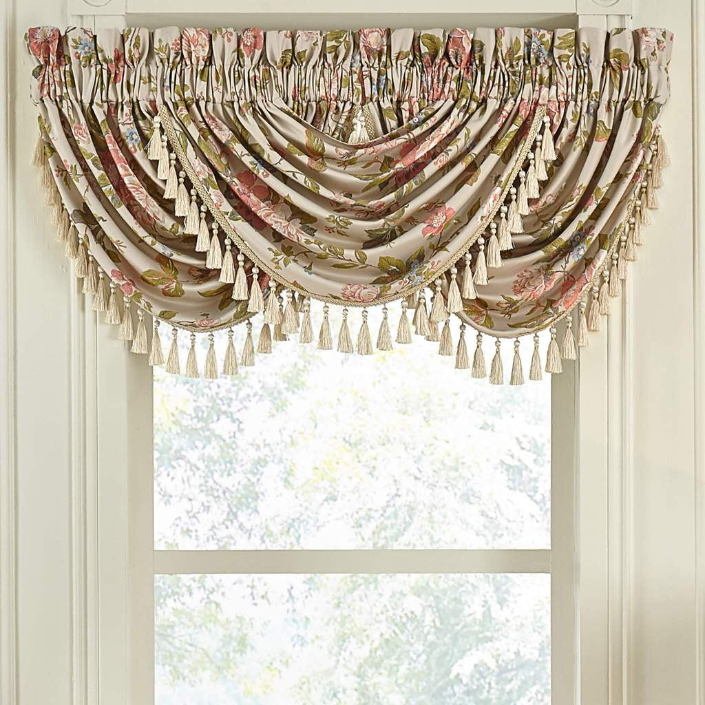 Croscill Carlotta Waterfall Valance With Multi Finish 2A0468O08090/