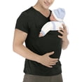 thumbnail image 2 of Mens Baby Carrier Shirt Dad Shirt for Men Short Sleeve T-Shirt V Neck Pocket Tee Shirts, 2 of 5