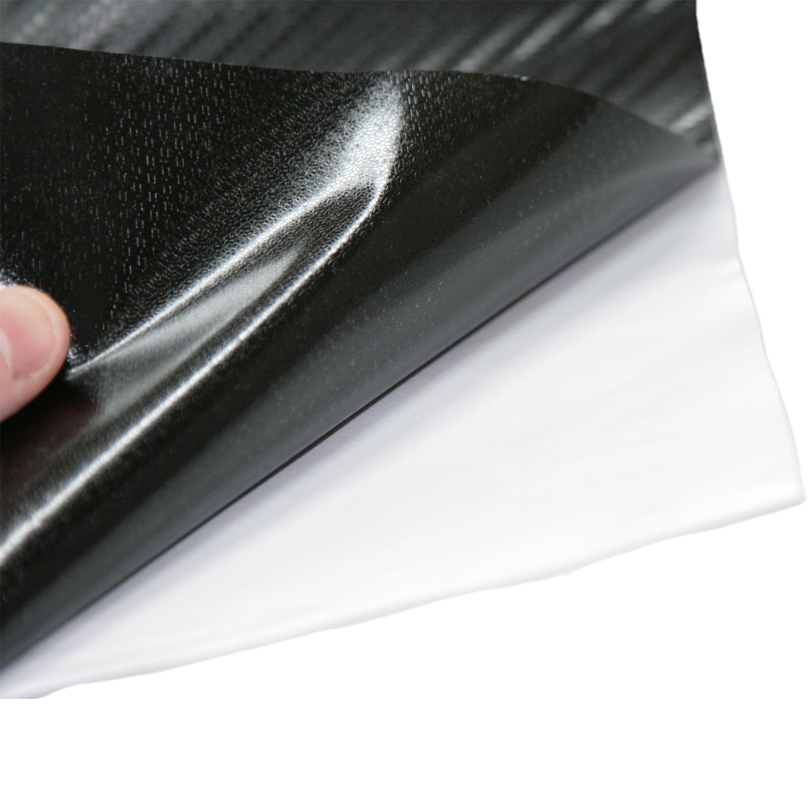 3D Carbon Fiber Film Twill Weave Vinyl Sheet Roll Wrap 24 X 60, Black 
