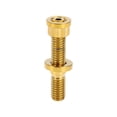 thumbnail image 1 of 1 juego de tornillos del colector de escape de titanio M8x45mm paso 1.25 kit de tornillos tuercas arandelas tono dorado, 1 of 7