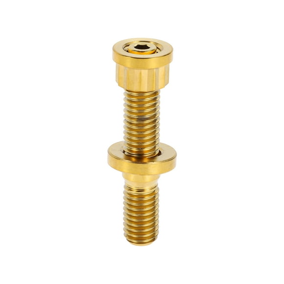 1 juego de tornillos del colector de escape de titanio M8x45mm paso 1.25 kit de tornillos tuercas arandelas tono dorado