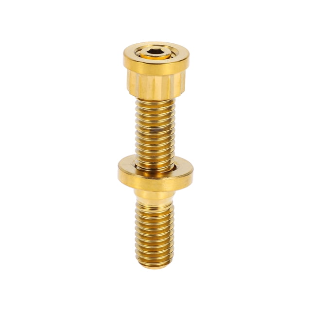 1 juego de tornillos del colector de escape de titanio M8x45mm paso 1.25 kit de tornillos tuercas arandelas tono dorado