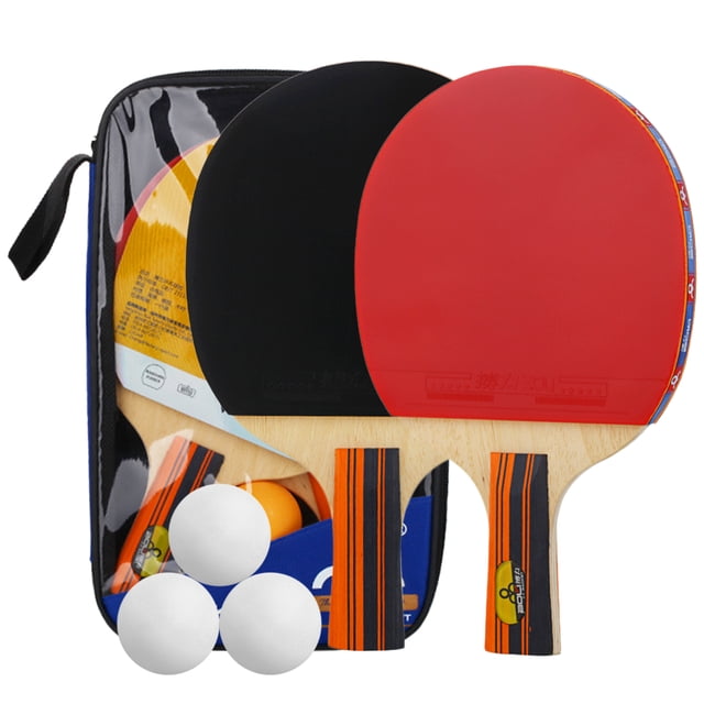 TFixol Juego de raquetas y pelotas de tenis de mesa 2 raquetas de ping pong