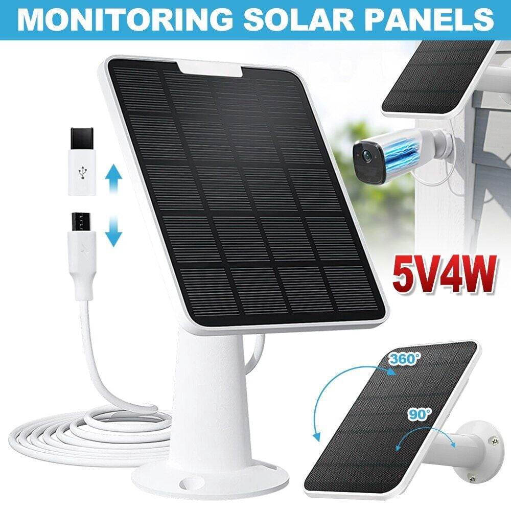 Cocobaby Solar Panel 9.8ft for Eufy Eufycam Cam E/2C/E/2 Pro Wall Mount w/USB Power Cable