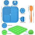 thumbnail image 2 of Dog Lick Pads, 3-Piece Dog Lick Pads with Suction Cups (Green Dog Lick Pad + Blue Cat Lick Pad + Orange Spatula) for Treats/Food (Non-Slip, Silicone, BPA-Free), 2 of 5