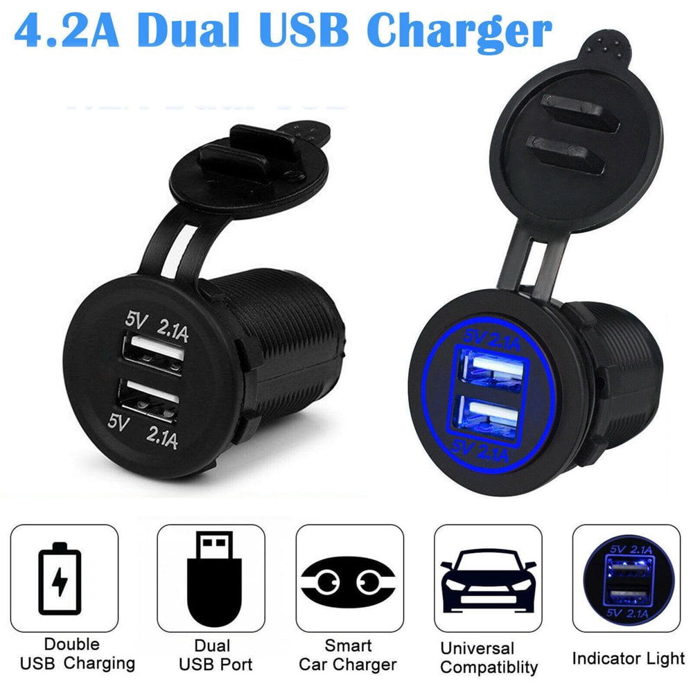 Dual-Port USB Car Charger Adapter for  and Android Devices