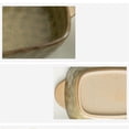thumbnail image 3 of Double Ear Ceramic Rectangular Baking Dish Deepening Vintage Baking Bowl Home Microwave Oven Use Plate, 3 of 6