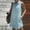 Light Blue, variant on Women's Casual V-Neck Short Sleeve Tunic Dress with Pockets, Solid Color Summer Tank Dress for Daily Wear and Outings