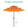 Best Choice Products 10ft 3Tier Solar Patio Umbrella w/ 24 LED Lights