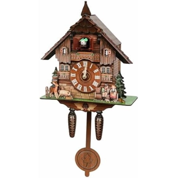 Vintage Cuckoo Wall Clock Chiming Black Forest Wall Clock for Antique Decroration, Adjustable Volume, Bird Clock Home Decor$$Home Decor, Kitchen, & Other