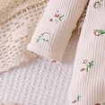 thumbnail image 5 of 3-6 Months Preemie Baby Girl Fall Winter Outfits Clothes Knit Jumpsuit Ruffle Romper Outfit For Baby Girl | Baby Girl Outfits Fall Winter Clothes Newborn Cotton Button Climbing Suit, 5 of 9