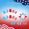 thumbnail image 4 of Kokovifyves 4th Of July Patriotic Press On Nails 24Pcs Classic Flag Style Short Fake Nails Holiday Party Nail Decor, 4 of 9