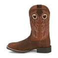 thumbnail image 3 of Justin Men's Bowline Western Boot Broad Square Toe Brown 9 EE  US, 3 of 7