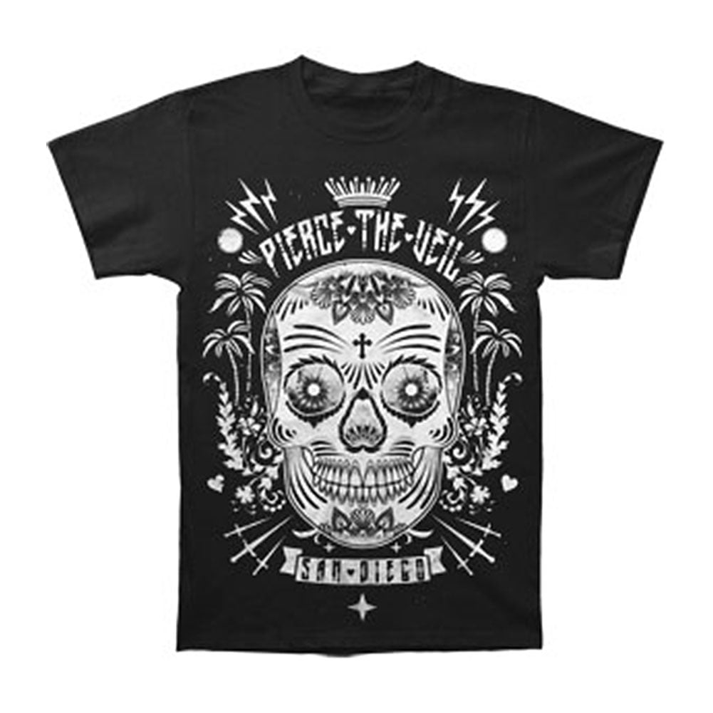 Veil Men's Sugar Skull T-shirt Black 