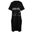 thumbnail image 4 of Funny Airplane Travel Family vaion Drinking Wine Travel And Sip Loose Pocket Dress Bridesmaid dress woman prom dresses 2025, 4 of 6