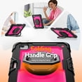 thumbnail image 3 of for iPad Air 5th/4th Generation 10.9 inch 2022/2020 Case, 360 Rotating Shockproof Cover with Stand, Handle, Shoulder Strap, Rose Panel, 3 of 7