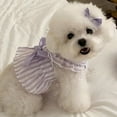 thumbnail image 6 of GASTROPOD Dog Dresses for Small Dogs Girl,Polyester Bow-Knot Princess Dress Dog Dress,Stain-Resistant with Stripe Dog Clothes,Purple,L, 6 of 6