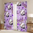 thumbnail image 2 of Erosebridal Girls Sport Baseball Blackout Curtains Set of 2 (52x84 Each),Ball Gamer Window Curtains for Kids Teens,Luxury Bedroom Decor, 2 of 6