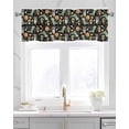 thumbnail image 2 of Plant Boots Kitchen Valances for Windows Farmhouse Linen Window Valance Curtain for Living Room Window Treatment Green Botanical Summer Lavender Black Country Valance Rod Pocket Topper, 42 x 12 Inch, 2 of 6