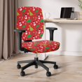thumbnail image 6 of Psesaysky Christmas Dinosaur Snowman Motifs Computer Chair Slipcovers, 2 Pcs Desk Chair Cover Stretch Easy to Install Computer Office Chair Cover for Armchair, 6 of 8