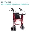 thumbnail image 3 of Andadera Rollator Todo Terreno Híbrida con Descansapies con Asiento y Canastilla | Llanta de 20 Cm [Roja], 3 of 9