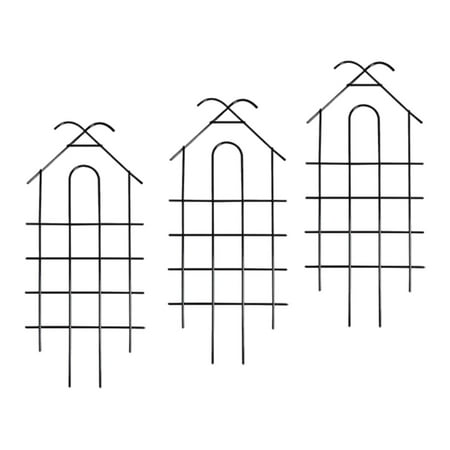 MAGIDEAL 3 Pieces Climbing Plants Trellis Practical Metal for Balcony Garden Backyard MAGIDEAL 3 Pieces Climbing Plants Trellis Practical Metal for Balcony Garden Backyard